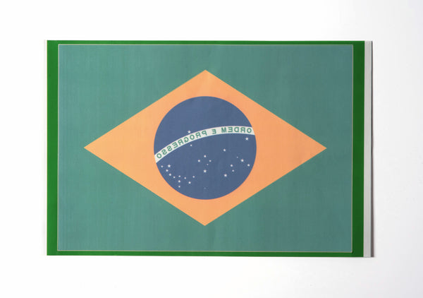 Adesivo Invertido para Vidro Bandeira do Brasil | BoldFlags®